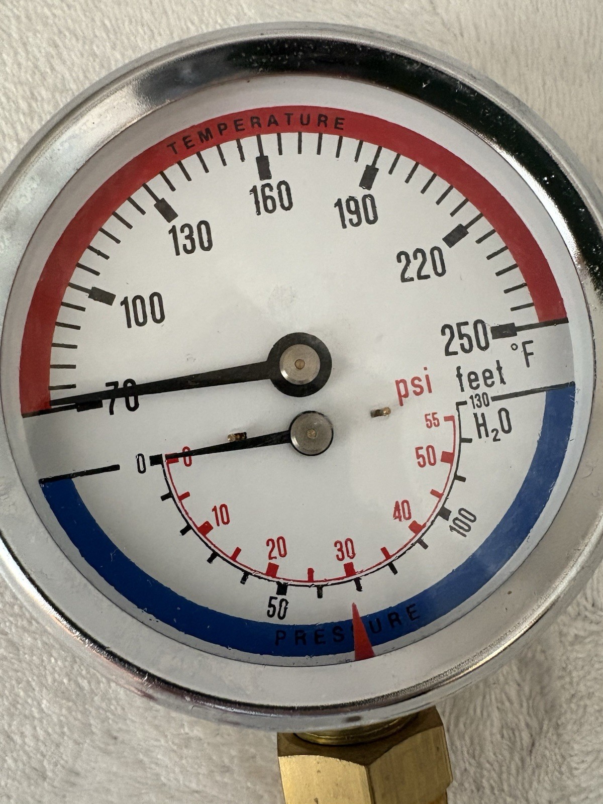 Trerice PTC14403 Bottom Stem Tridicator - Test Temperature & Pressure