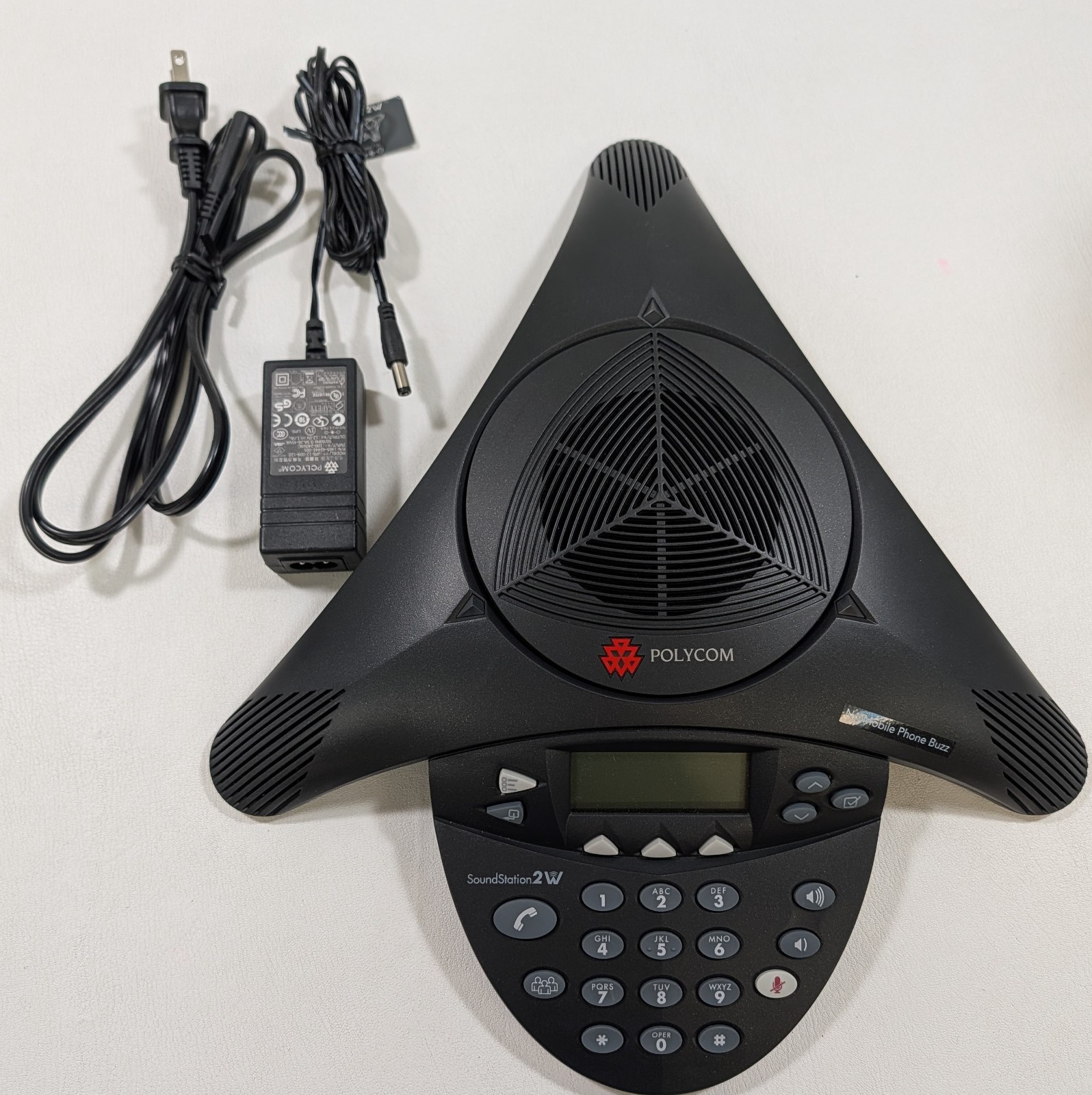 Polycom SoundStation2 Expandable Corded Conference Phone, Single Keypad - Black