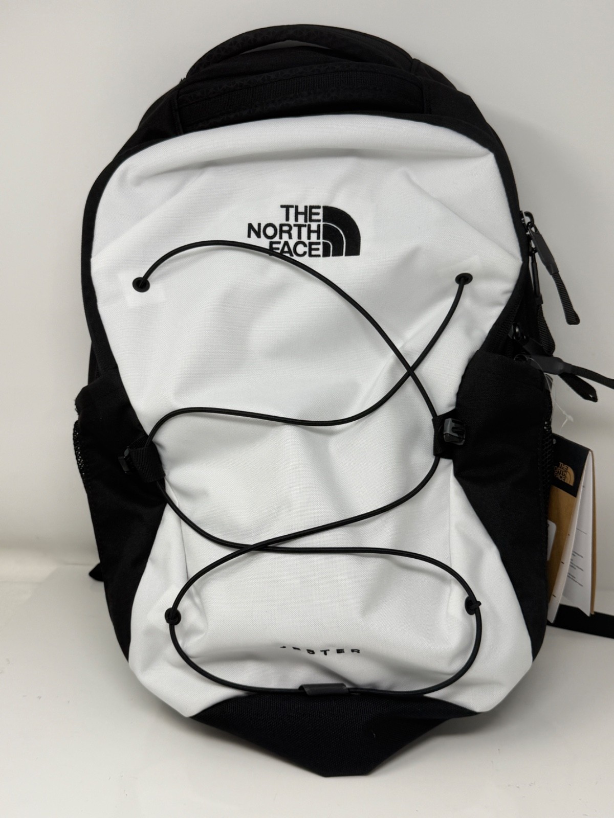 The North Face TNF White Jester Backpack 27L Laptop Bookbag White Black