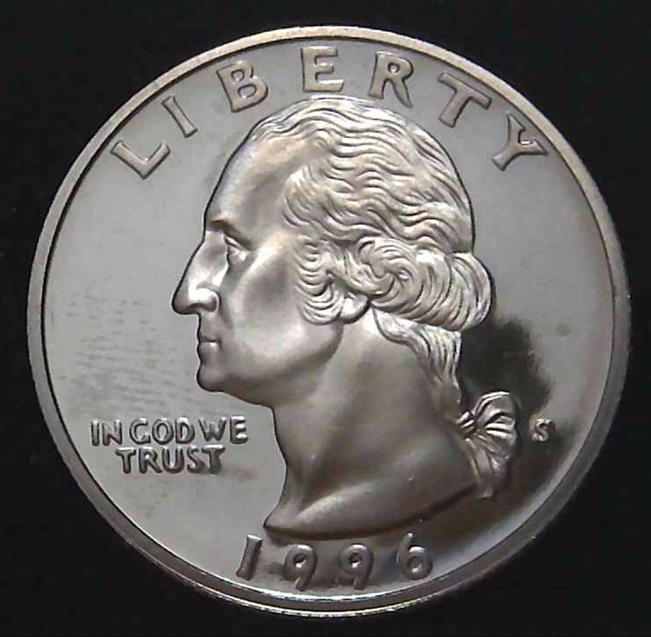 1996-S 25C Washington Quarter GDC Proof CN CLAD 25sh0606-1