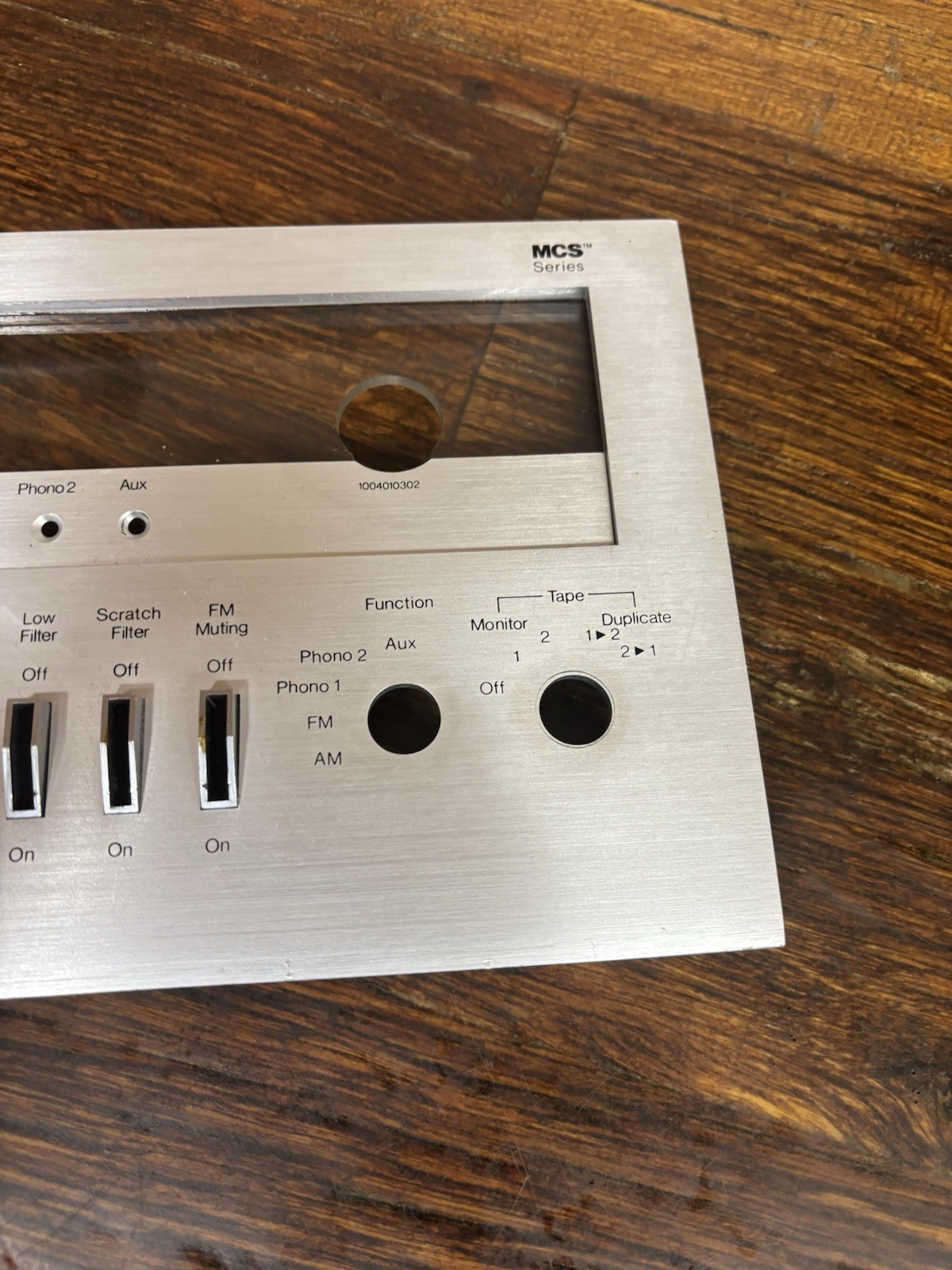 MCS 3233 Receiver faceplate, RARE AND HARD TO FIND