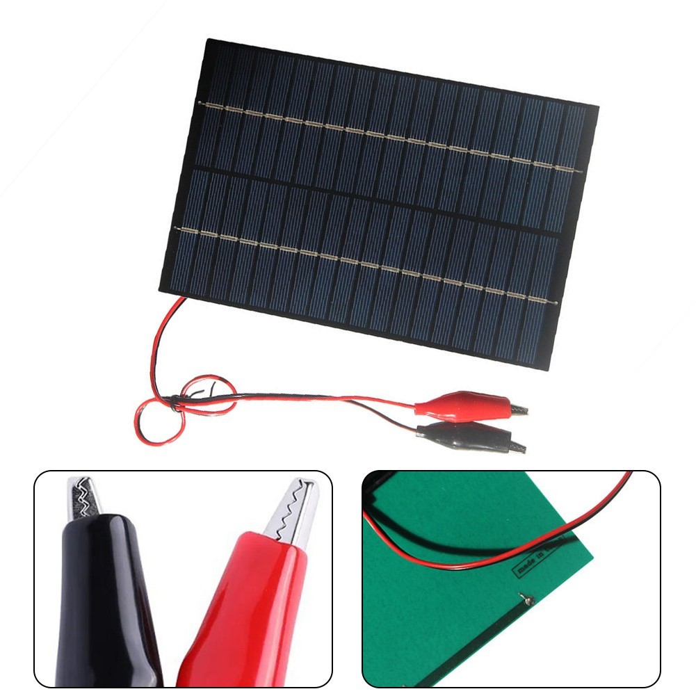 Portable 18V Solar Panel 4.2W for 12V Battery Charging with All Cables
