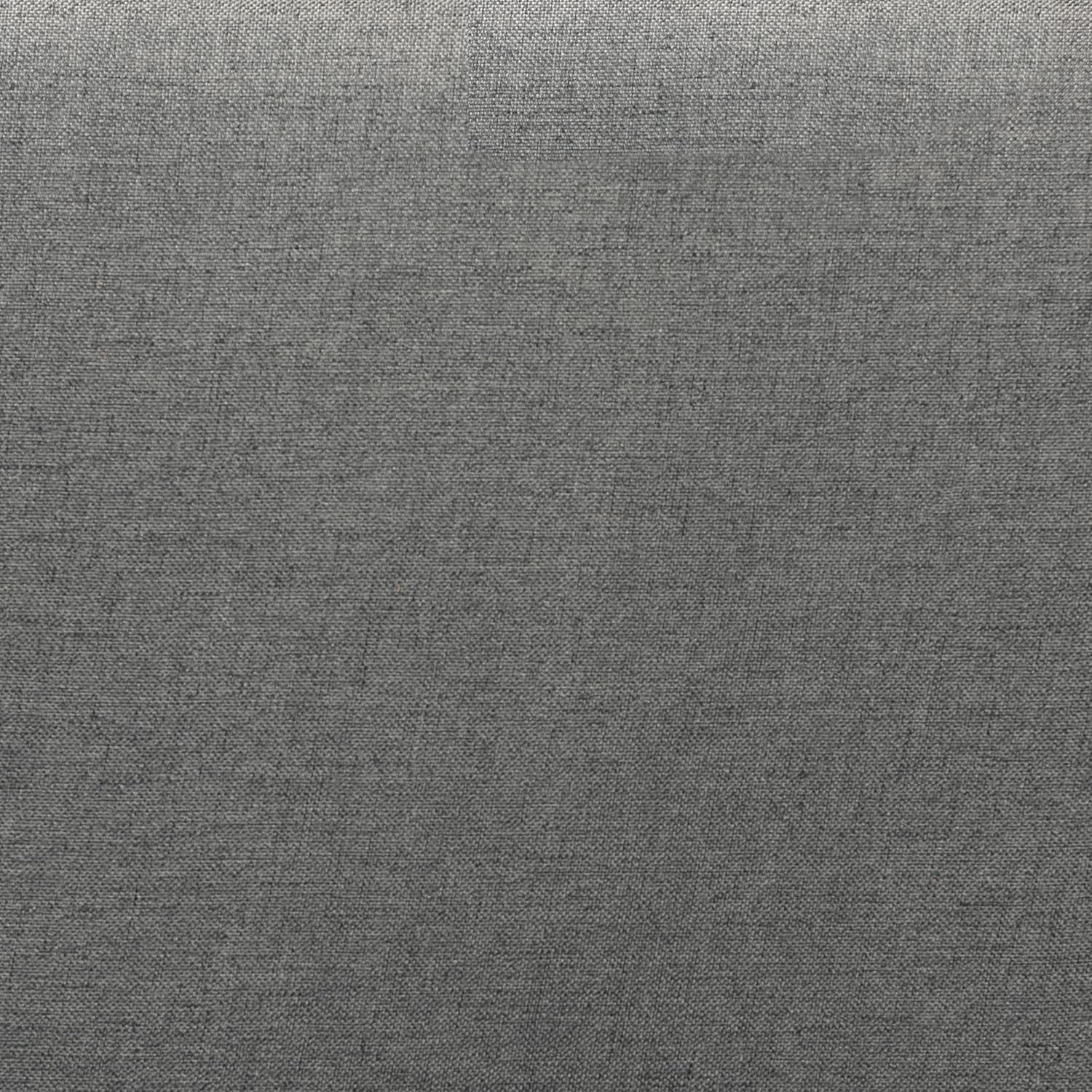 Modern Twin Size Headboard in Dark Grey Fabric & Walnut Brown Finish