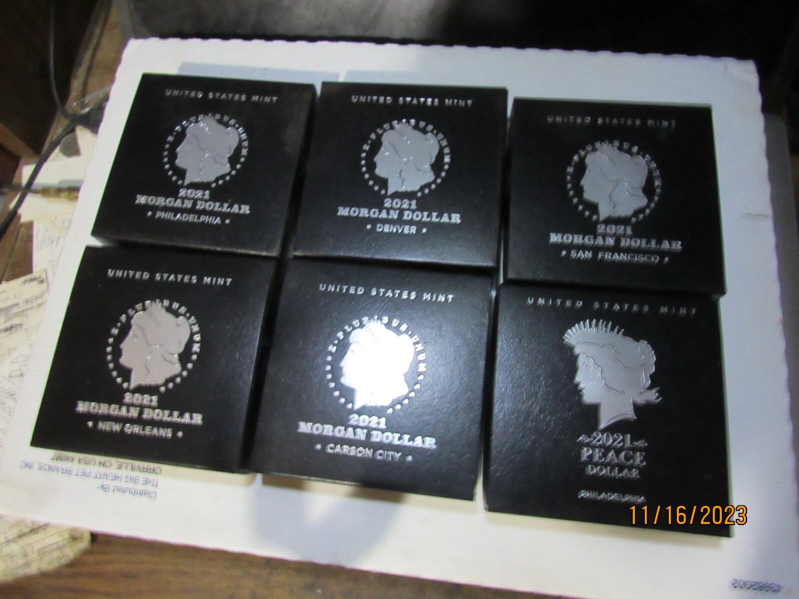 2021 & 2023 Morgan & Peace Dollar Set of 12 COINs UNC,Proof, & Rev Proof!
