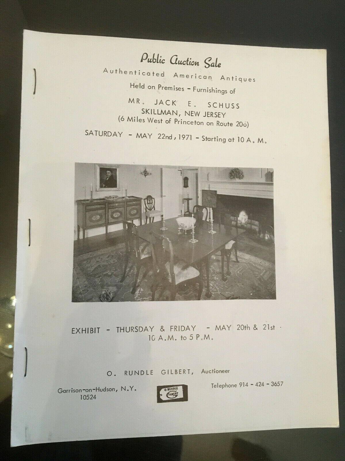 Public Auction Authenticated American Antiques Furnishings Skillman, New Jersey