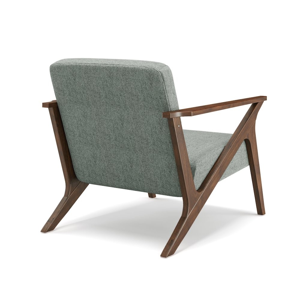 Mcm Accent Chair Lg Med Brown/Light Gray
