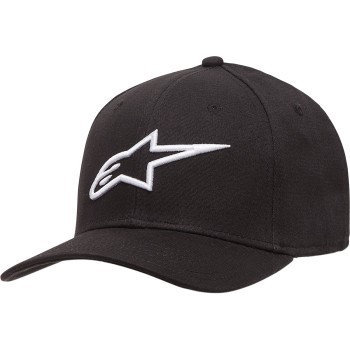 Alpinestars Ageless Curve Hat - Black/White - Flexfit Size Small/Medium