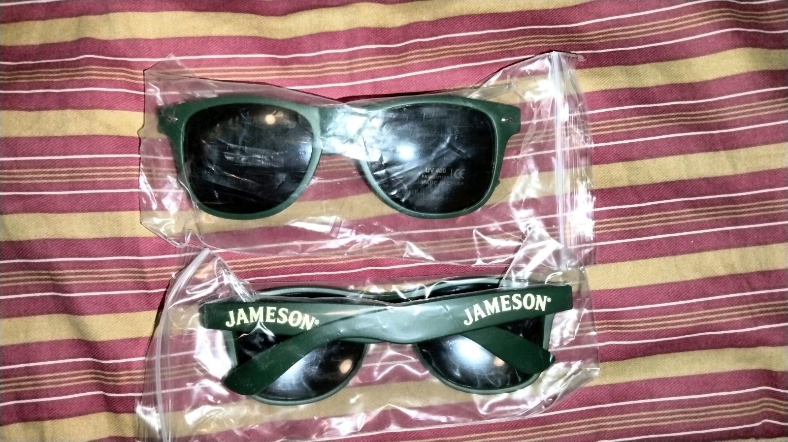 SUNGLASSES JAMESON IRISH WHISKEY DARK GREEN  UV 400 PROTECTION * 1 Pair*!