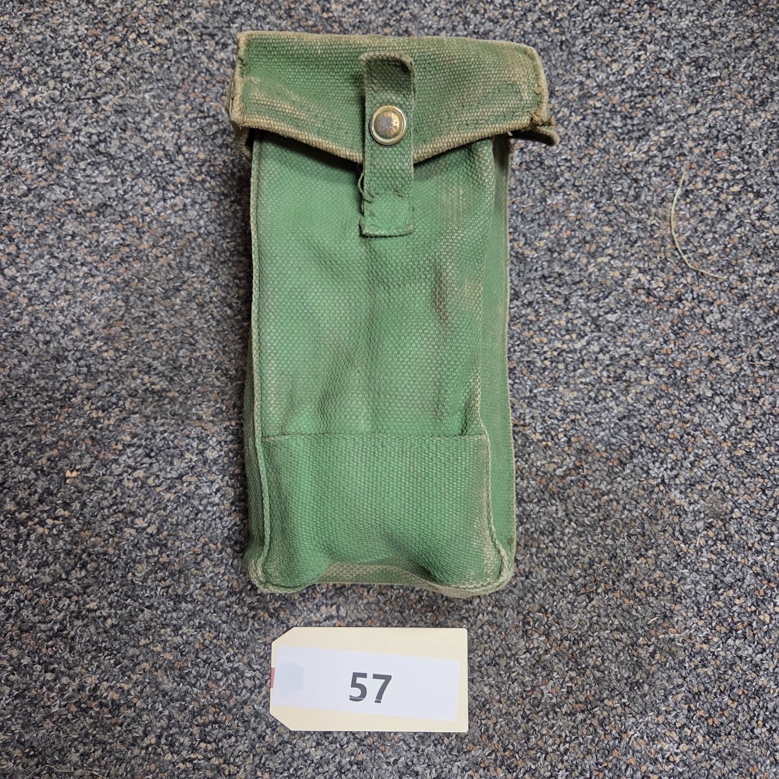 WW2 British P37 Ammunition Magazine Pouch Webbing Equipment Blanco (57)