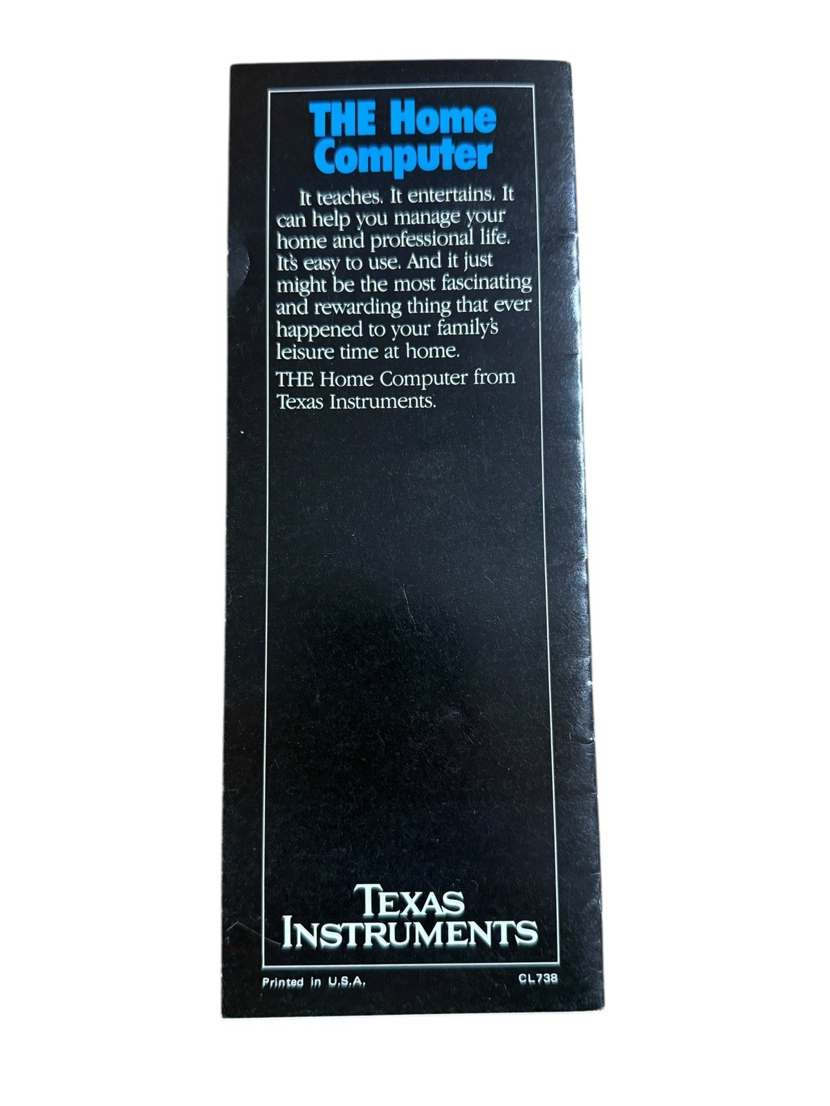 1982 Texas Instruments Home Computer Program Library Catalog Brochure TI-99/4A