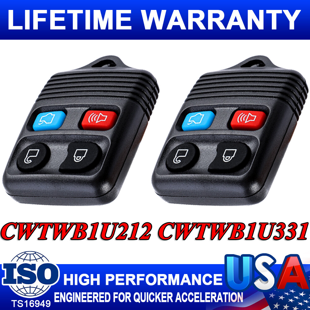 2 For 2000 2001 2002 2003 2004 FORD Mustang Taurus Excursion Car Remote Key FOB