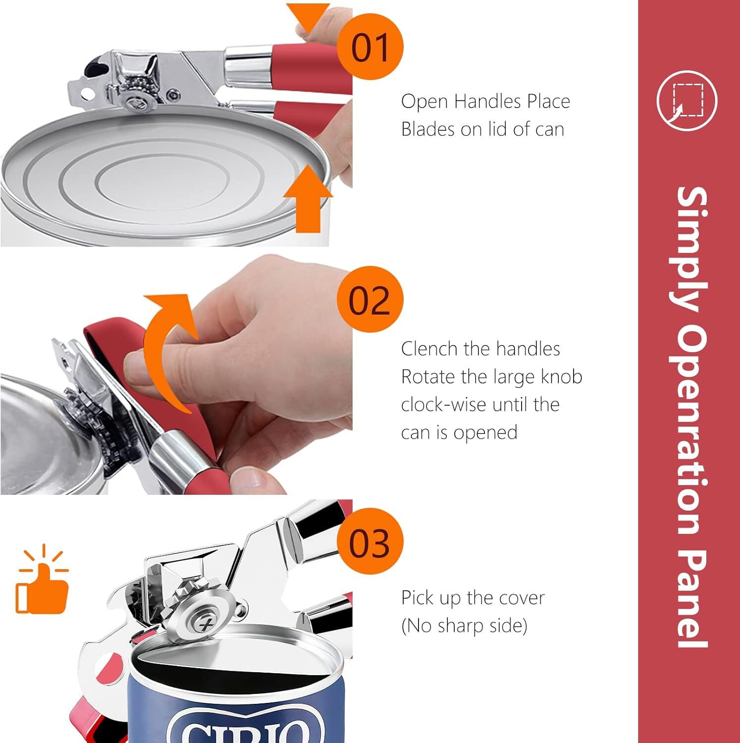 Abrelatas manual multifuncional 3 en 1 Abridor de botellas