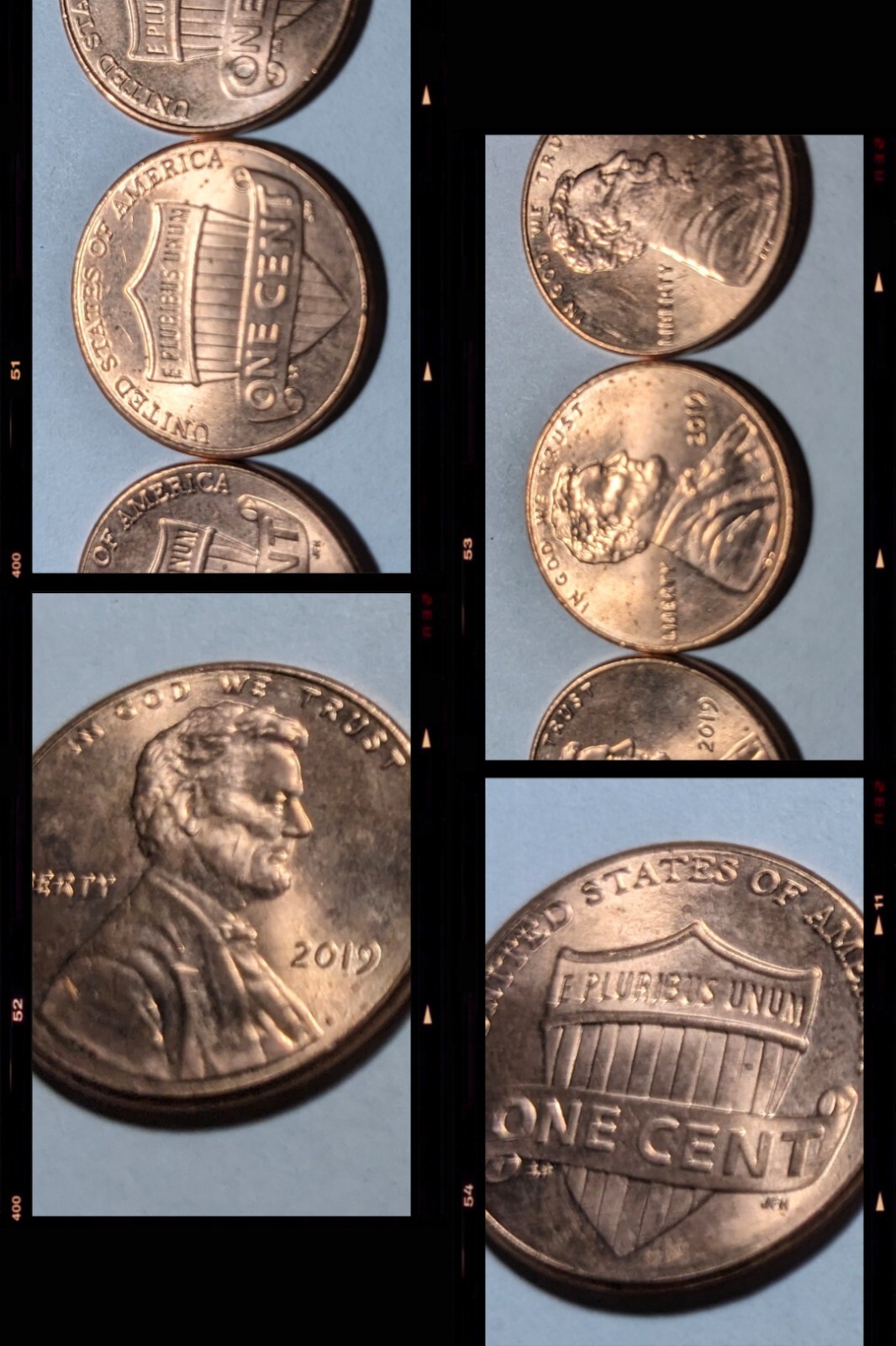 3-2019 Lincoln Shield DDR Cents Doubled Die Reverse Pennies