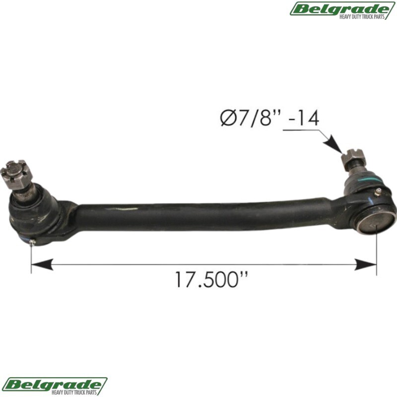 463.DS75403 LH Drag Link 17.500in C to C Peterbilt J20-6004-003 - Models 337 348