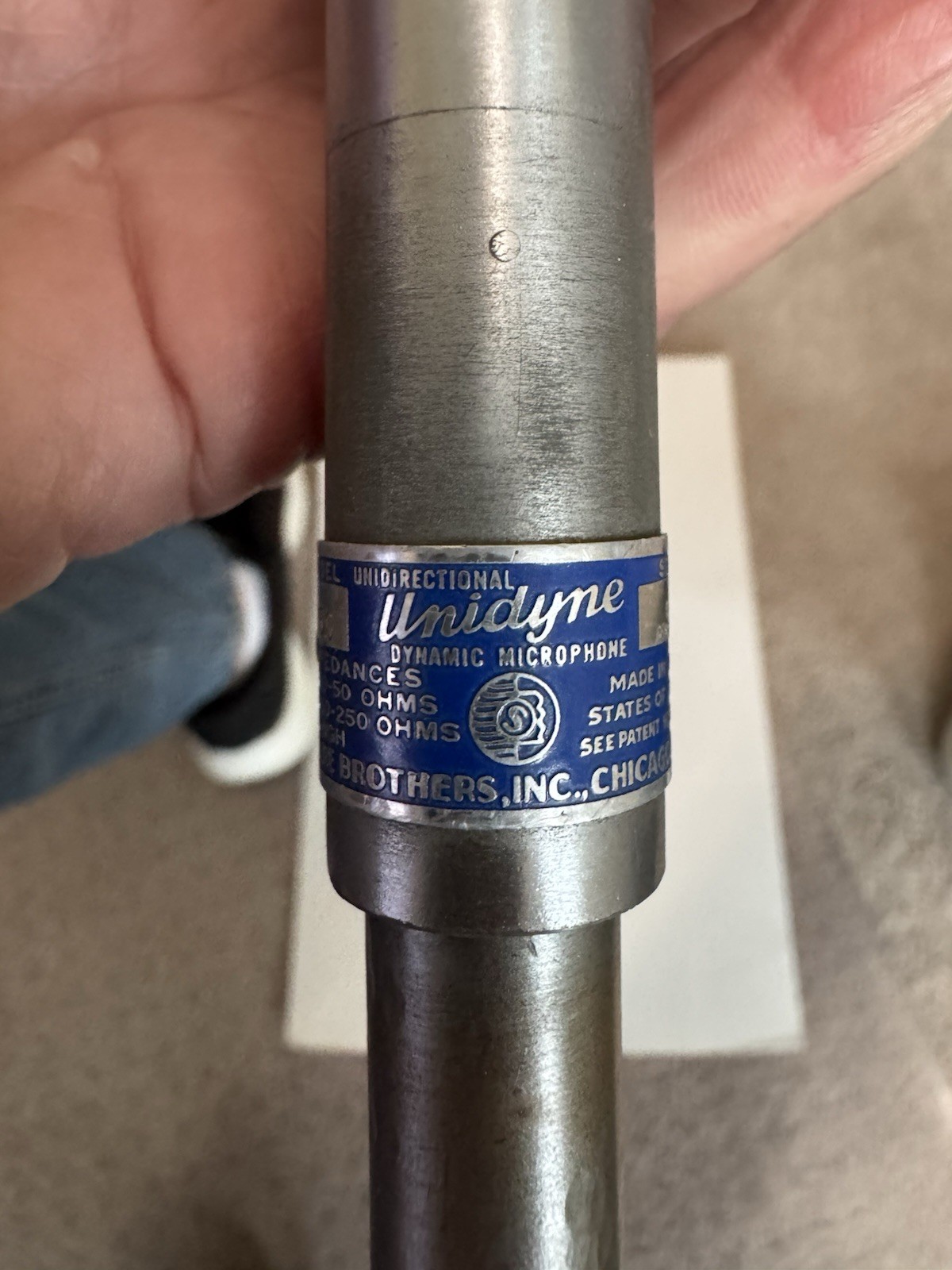 Vintage Shure Unidyne Model 55S Microphone USED, Untested