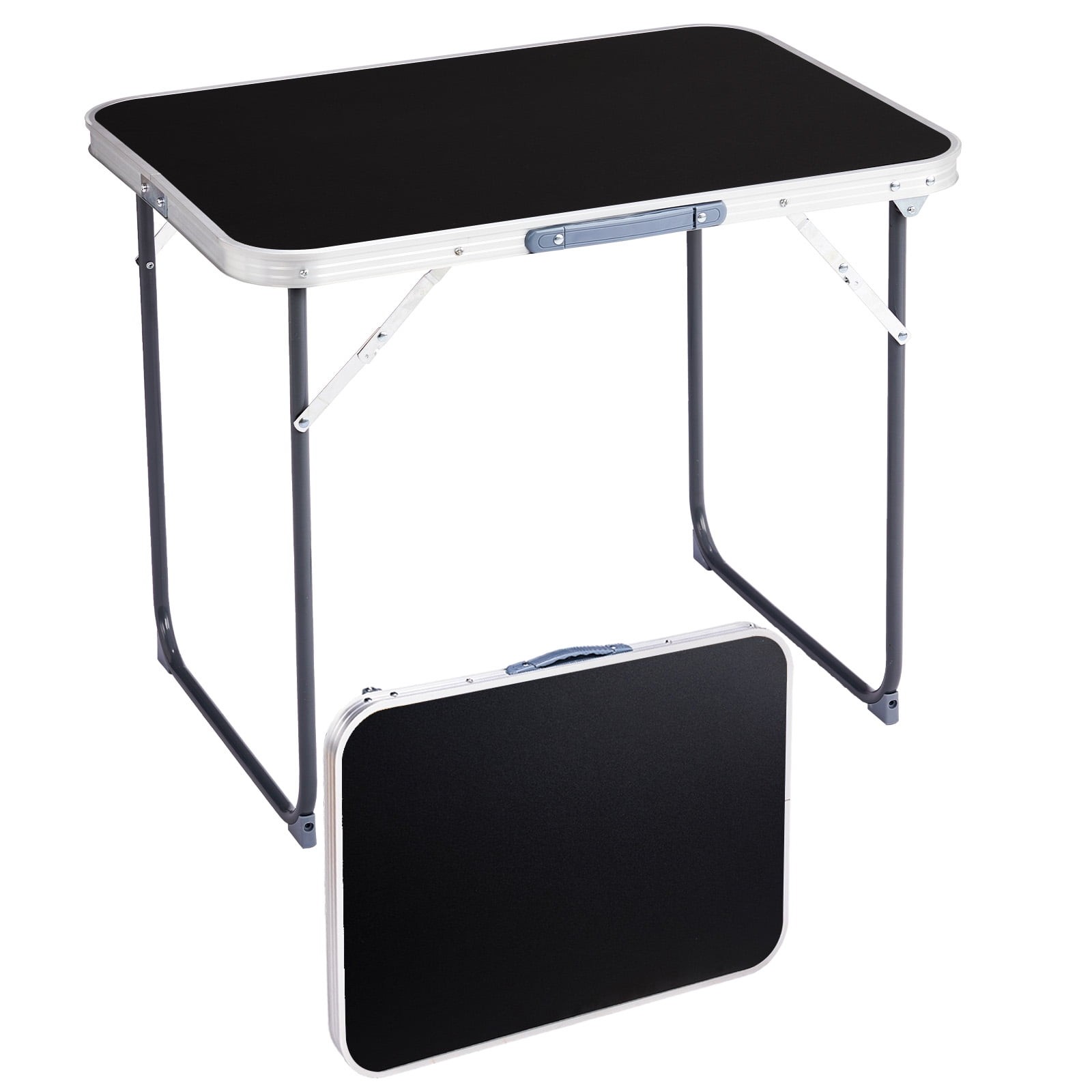 Outdoor Portable Aluminum Camping Picnic Table, Metal Folding Dining Table Carry