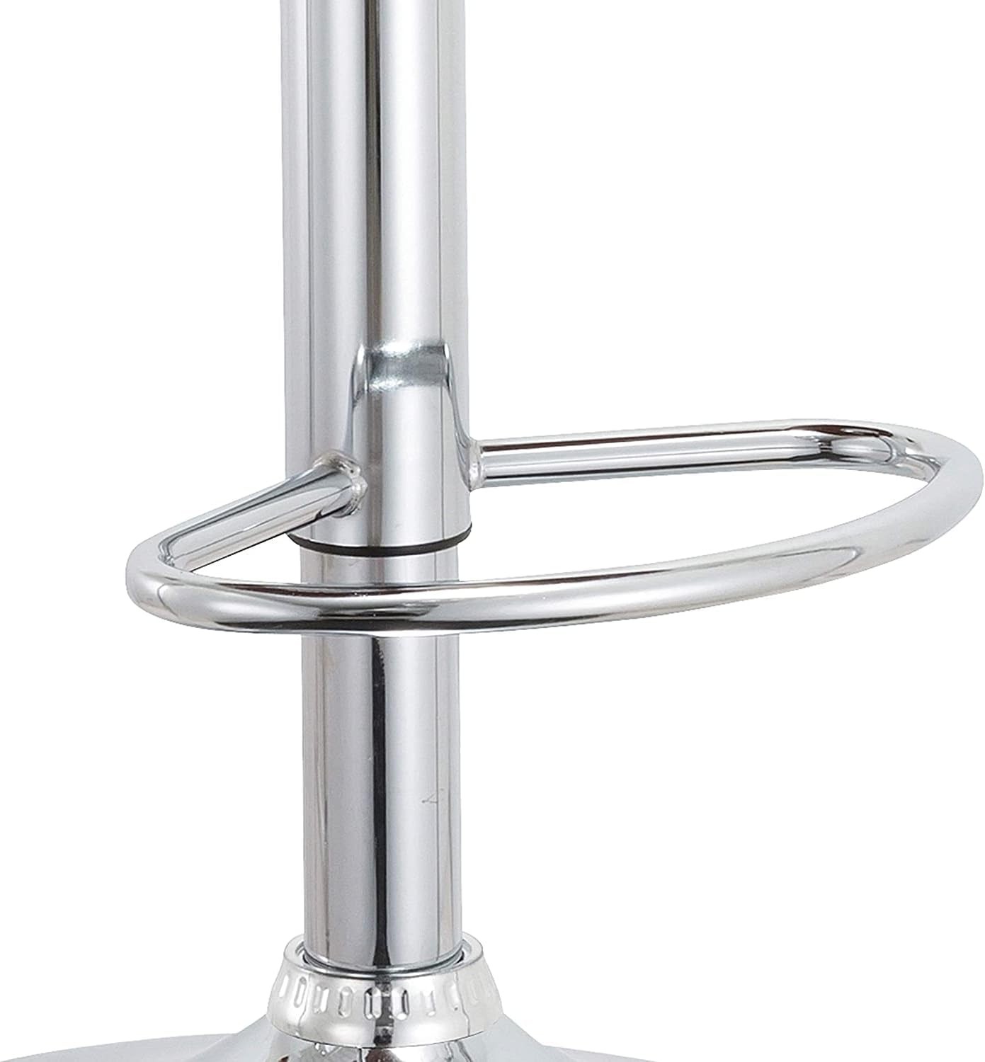 Contemporary Swivel Adjustable Barstool with Padded Seat and Back, Black