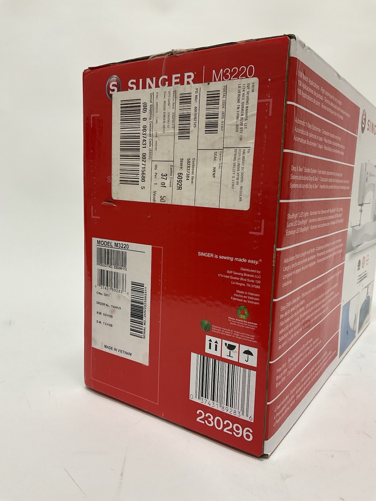 Singer M3220 Sewing Machine 10249910-1