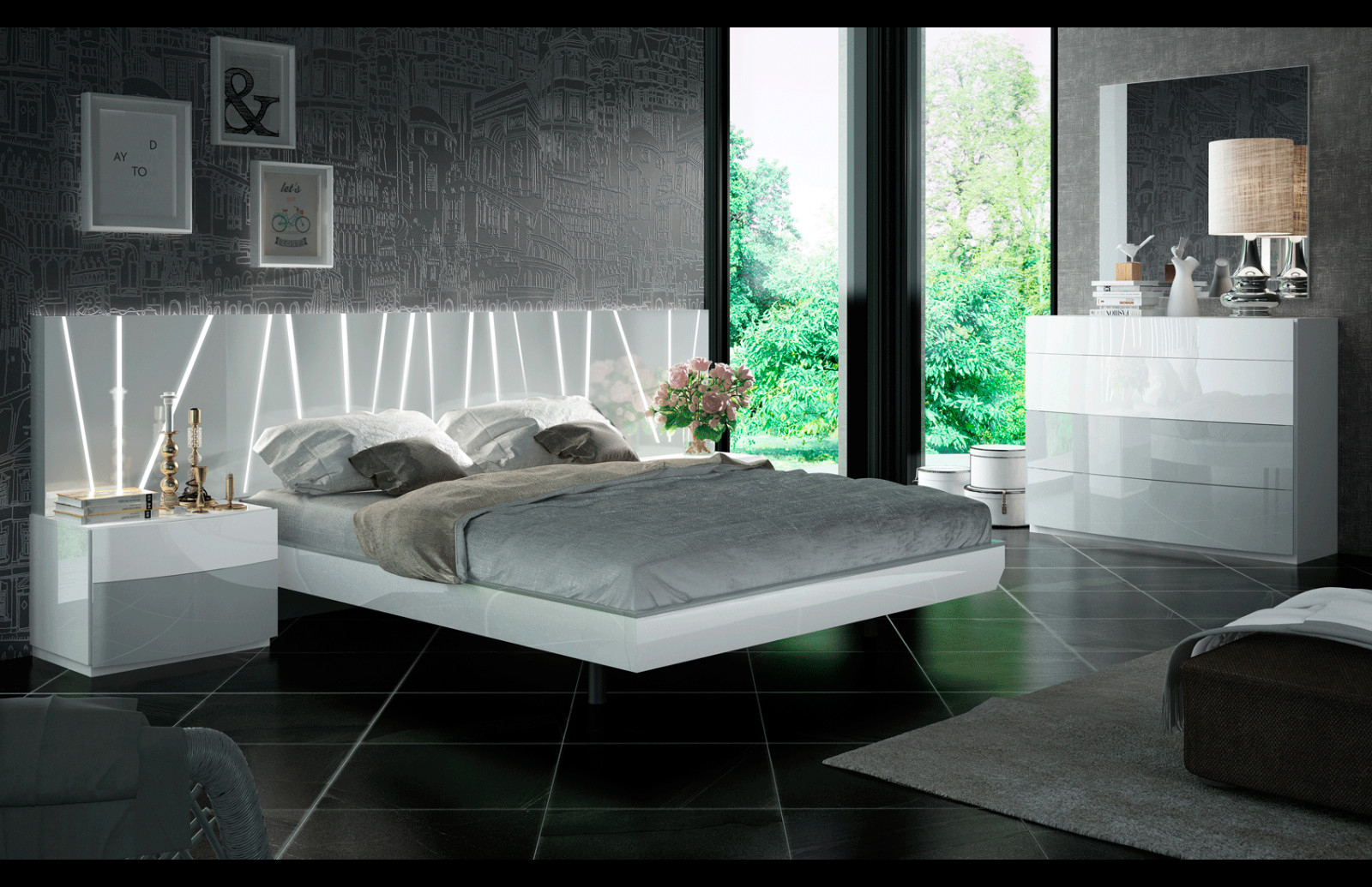ESF Ronda Salvador 6 Piece King Bedroom Set Made in Spain by Fenicia Spain