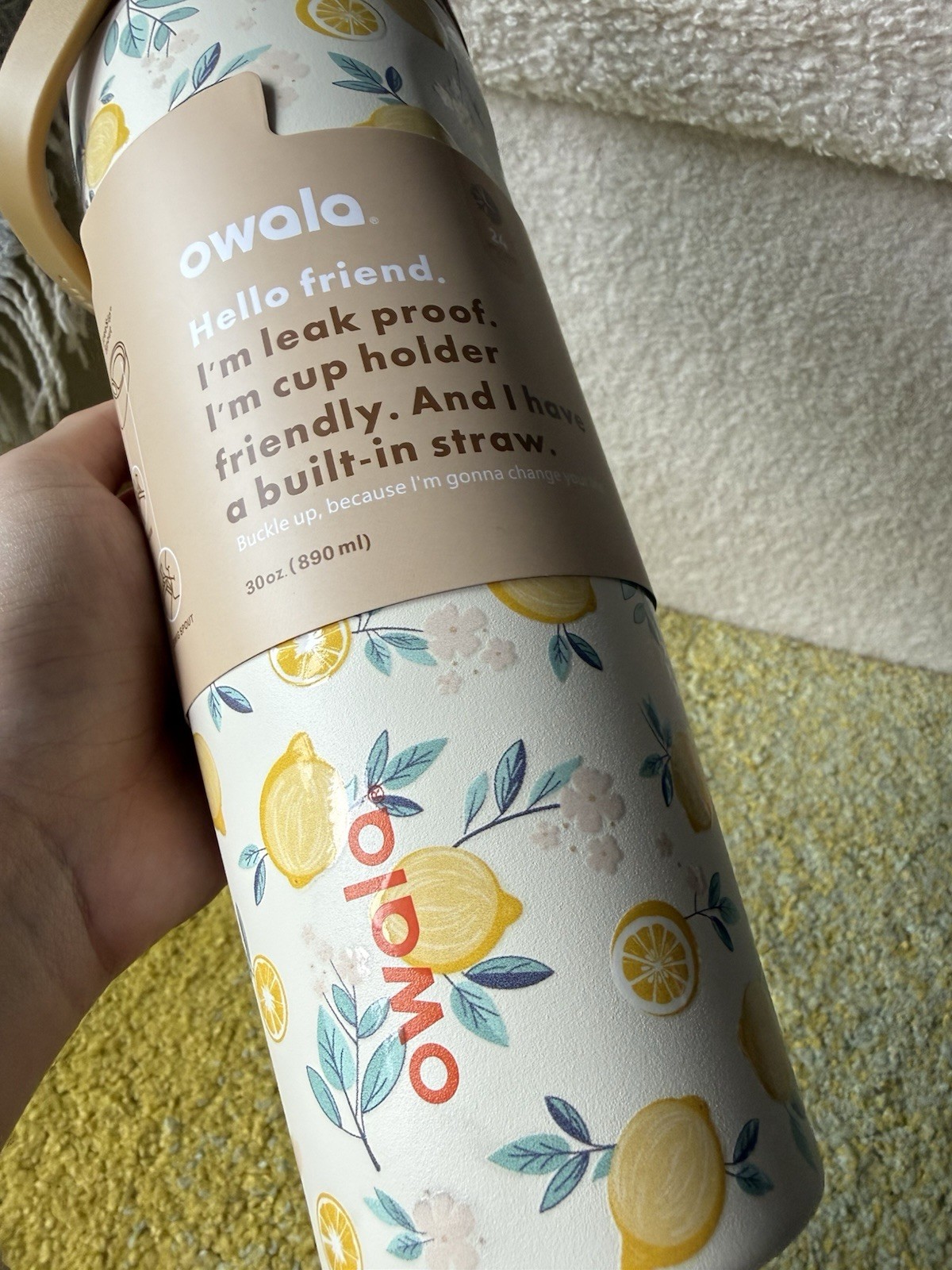 NEW 2026 Owala 30oz Holiday Lemon Freesip Water Bottle GIFT