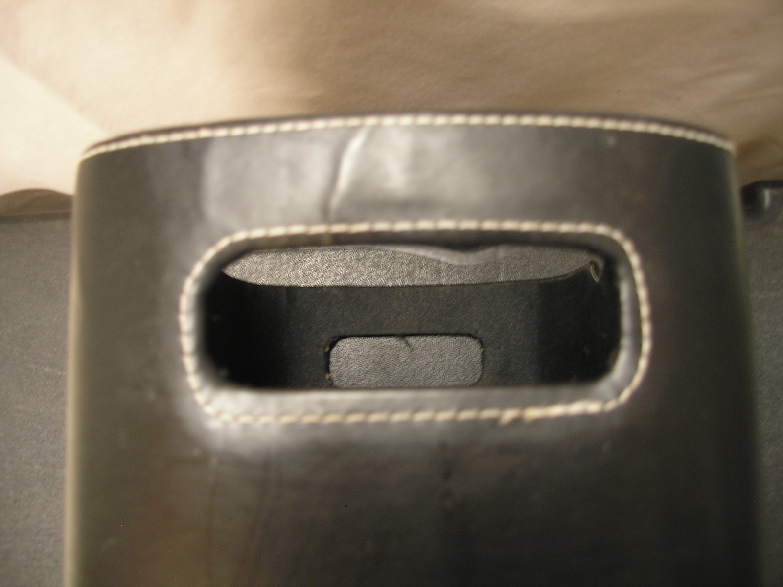 BLACK VINYL TOTE