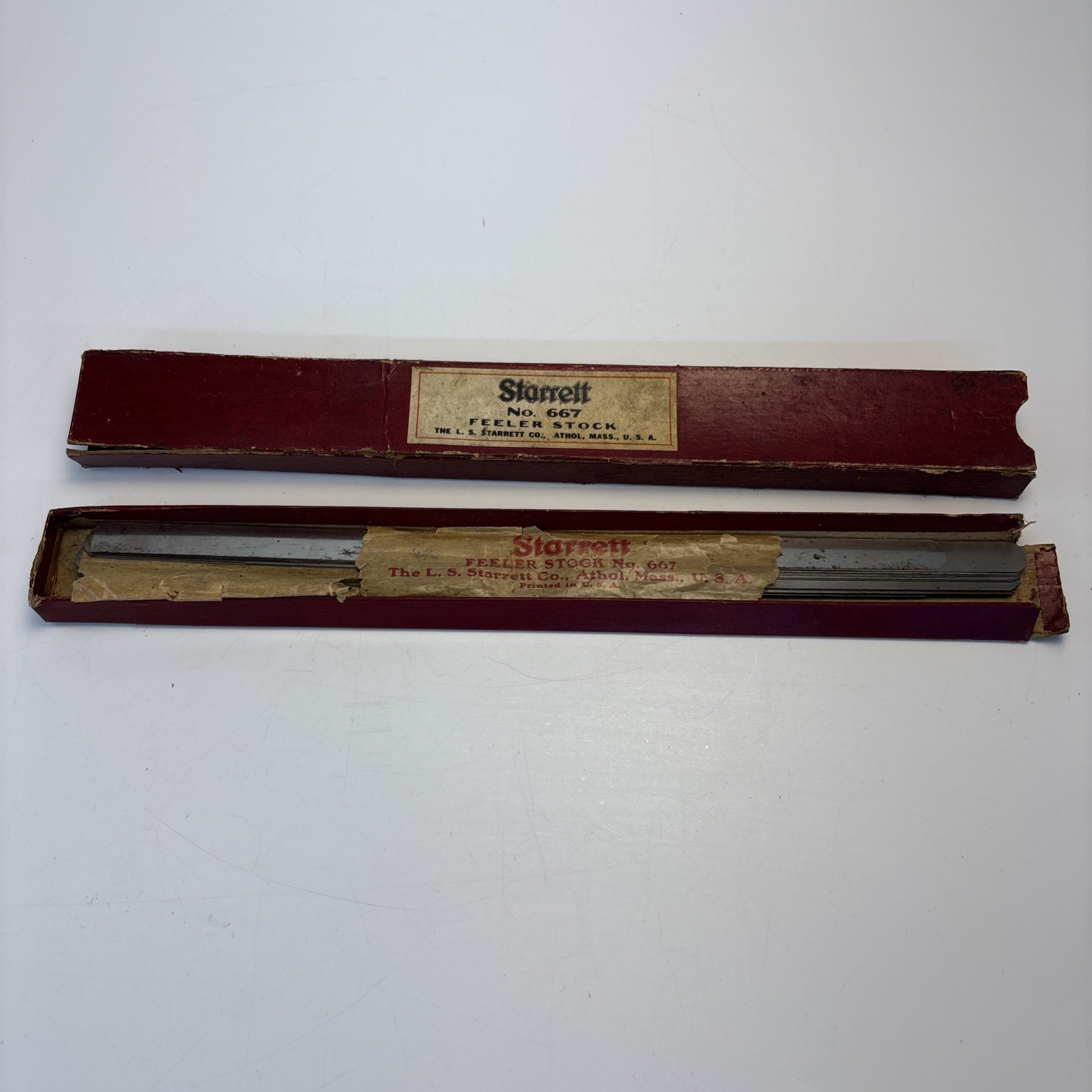 Vintage Starrett No. 667 Feeler Stock Athol MA USA