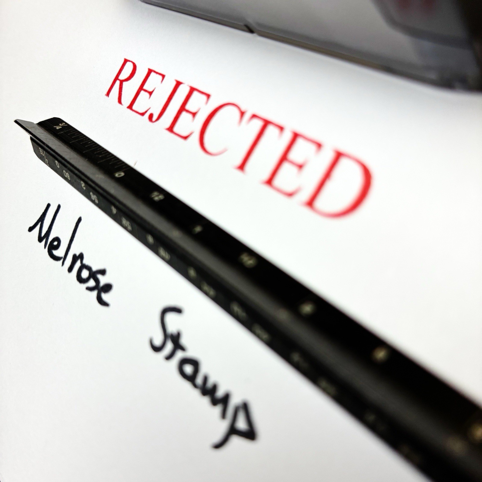 Rejected Rubber Stamp Red Ink Self Inking Ideal 4913