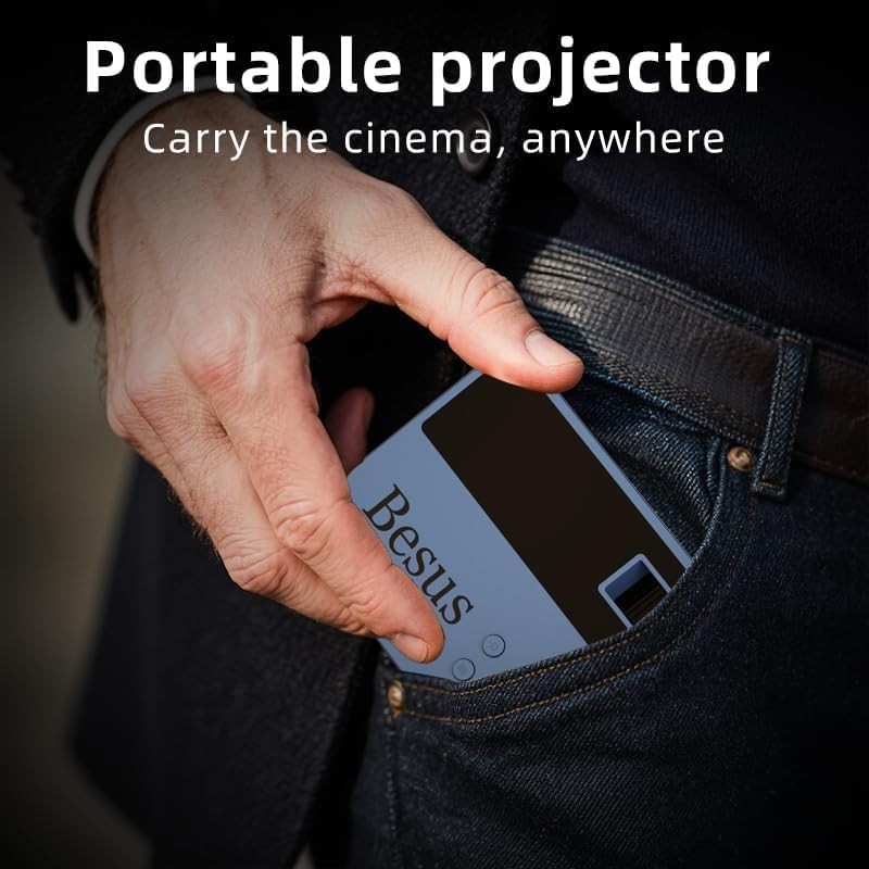 Smart support for 4K projectors,Comes with a mini stand ,Mini Projector with ...