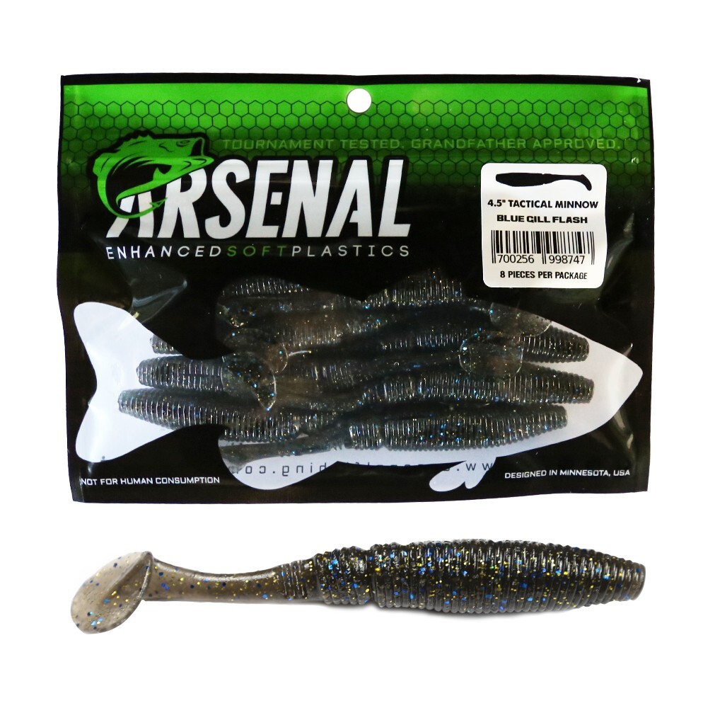 Tactical Minnow 4.5" 8PK - Green Pumpkin