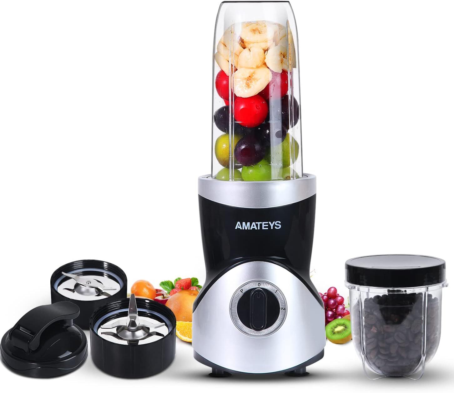 Personal blender for milkshakes and smoothies, portable coffee grinder