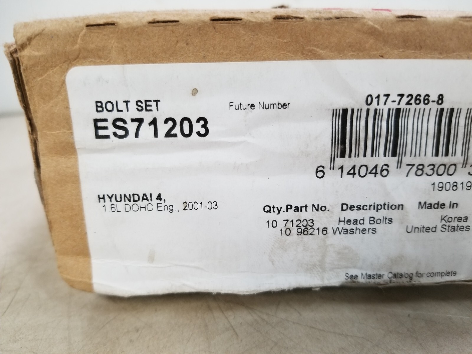Engine Cylinder Head Bolt Set Fel-Pro ES 71203