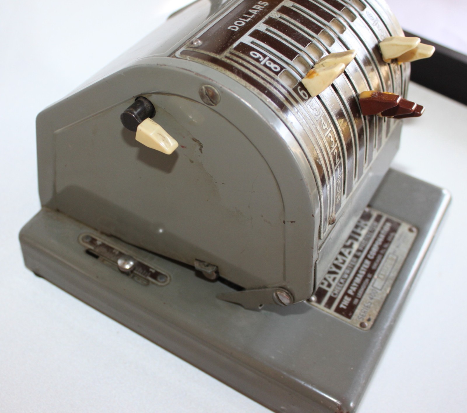 Vtg Paymaster Checkwriter Protector Series 400 Working Retro Office MCM Desk