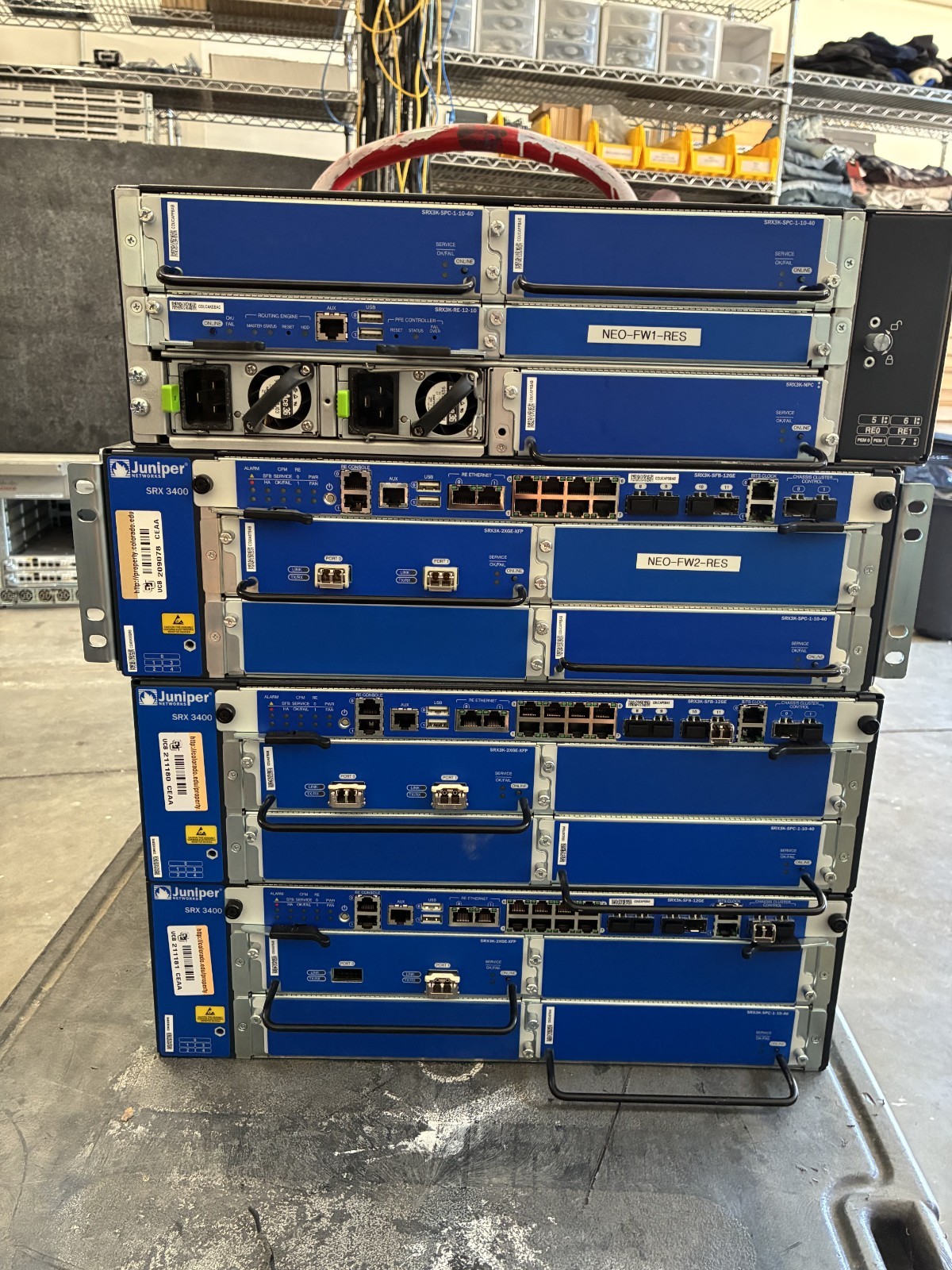 JUNIPER SRX3400BASE-AC Firewall Loaded W/ Dual AC SRX3400 Services Gateway