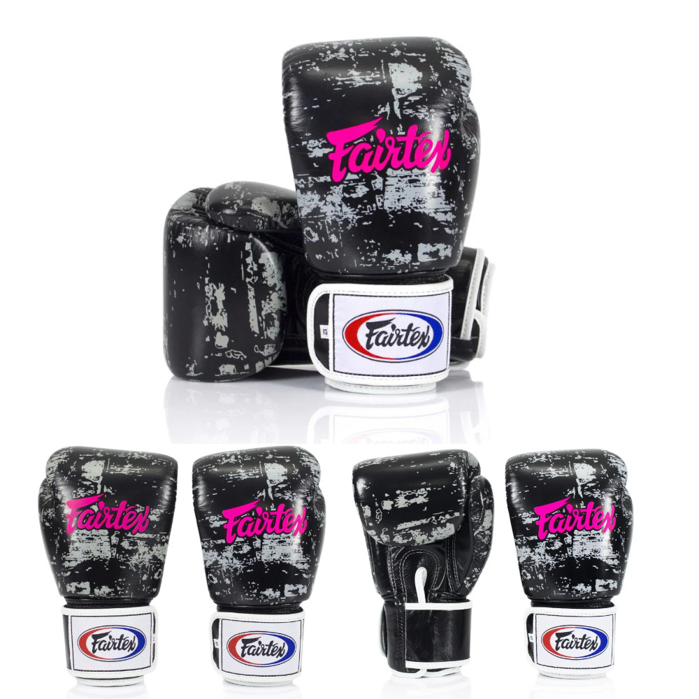 Fairtex BGV1 Dark Cloud Boxing Gloves Tight-Fit Leather Muay Thai Sparring
