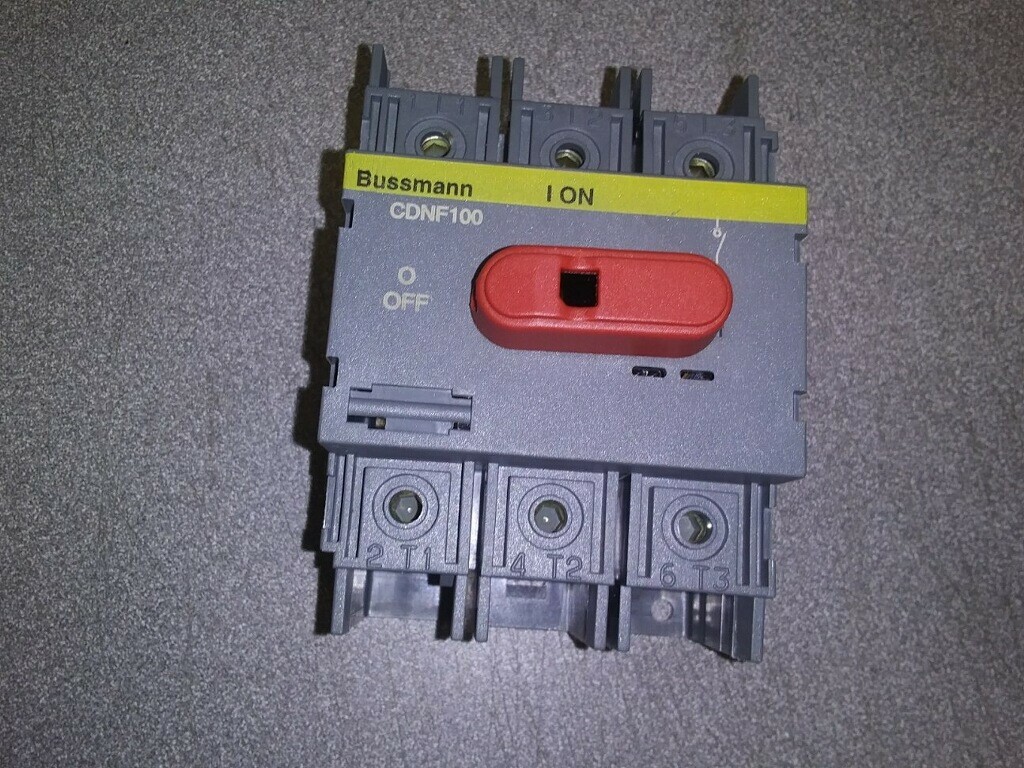 Bussmann CDNF100 Non-fused compact disconnect switch 3 pole 600V 100A 3 PH