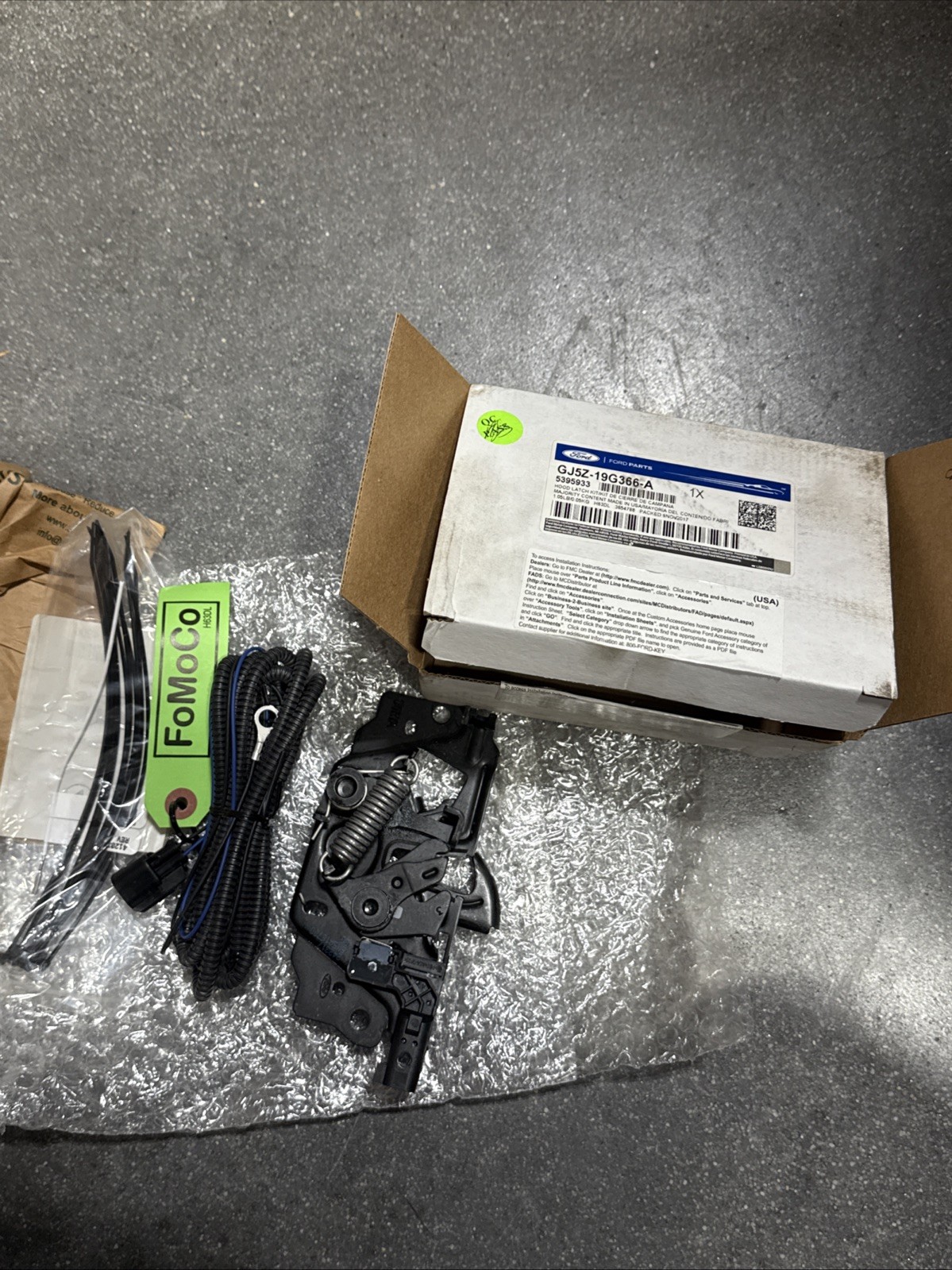 NEW OEM Ford Remote Start Hood Latch Kit GJ5Z-19G366-A Escape Focus 2016-2019