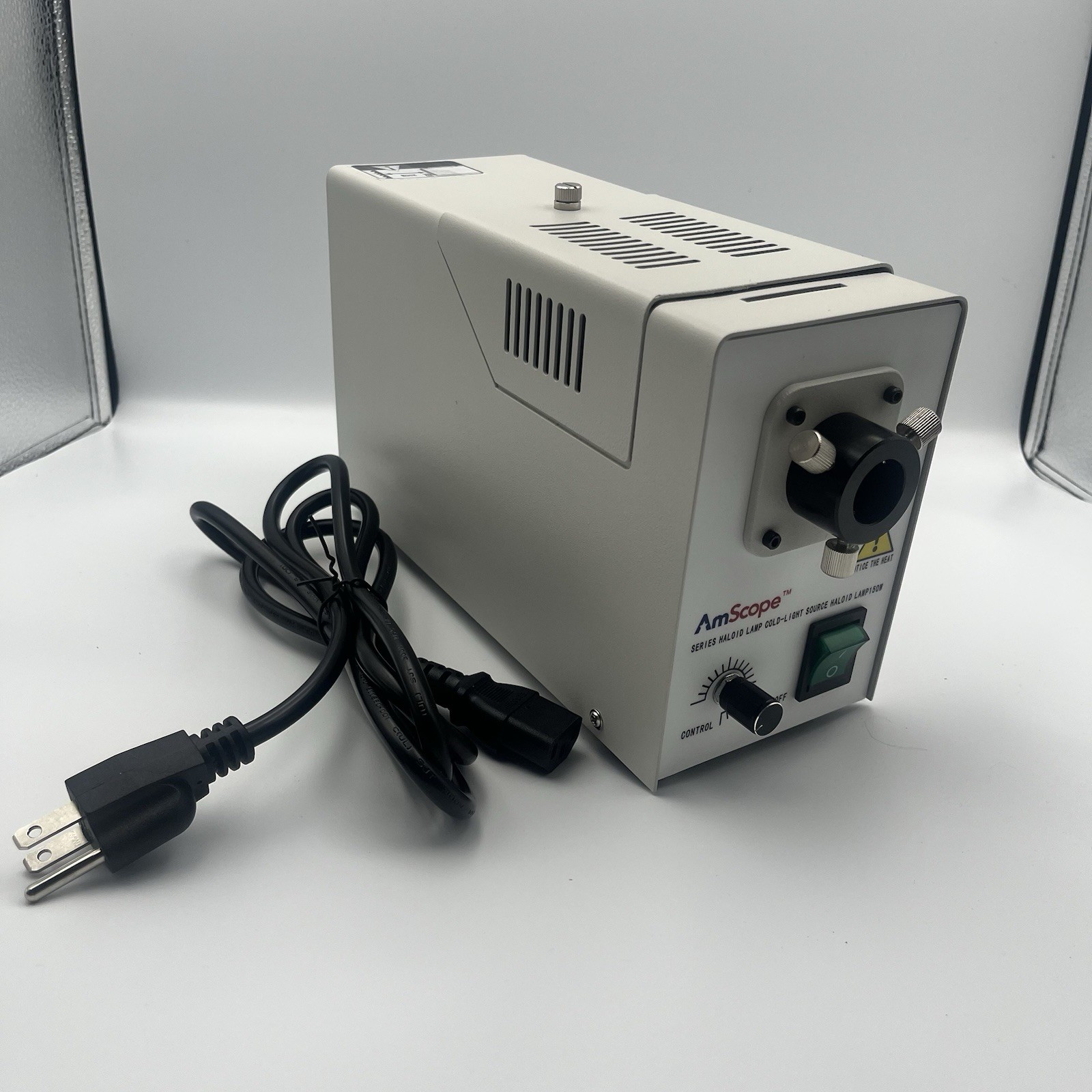 AmScope HL250-A Haloid Lamp Cold-Light Source, 400 VA, Light Box