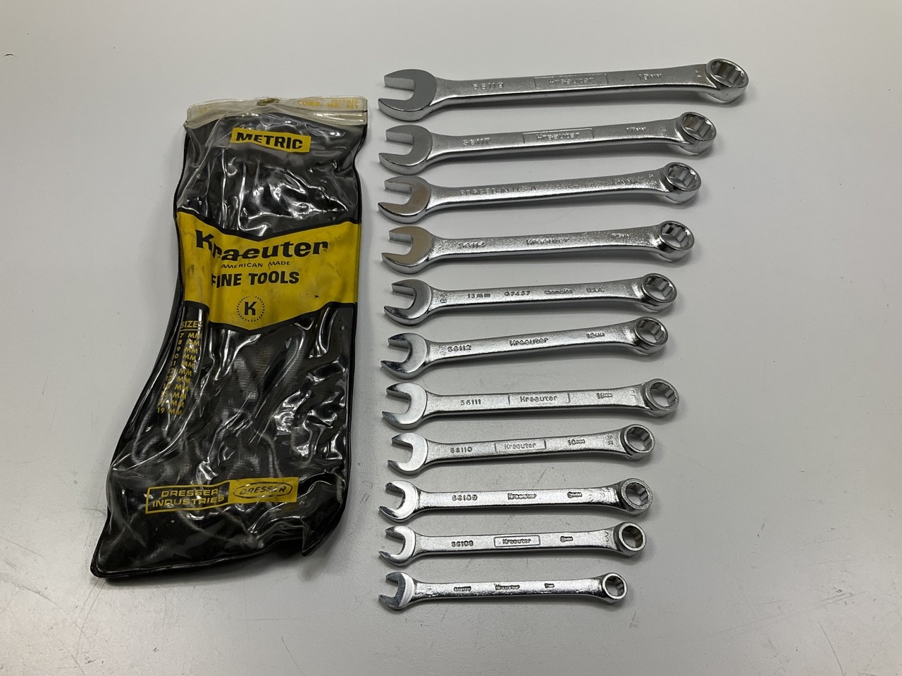 15MM NO BRAND, 13MM GAMBLES - 11 Piece Metric Combination Wrench Set, Most = USA