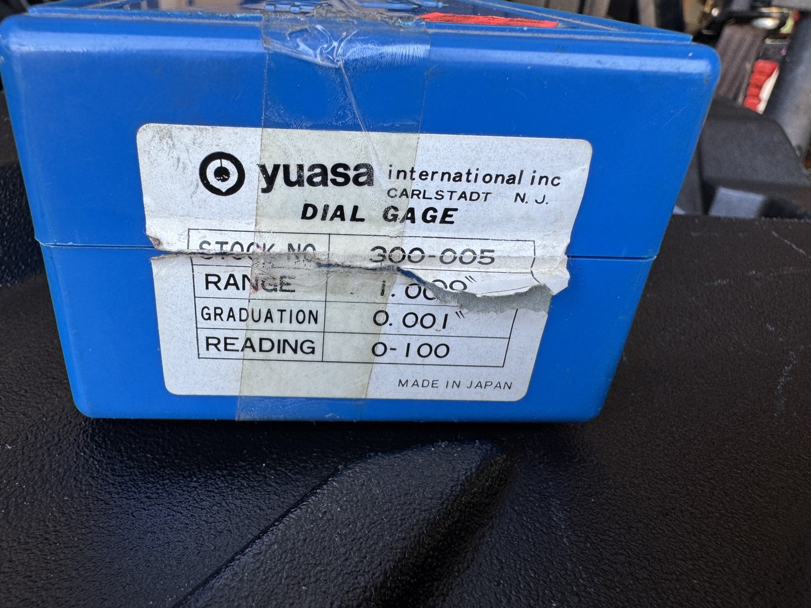 YUASA DIAL INDICATOR GAGE 300-005 INSPECTION & CASE BRAND NEW