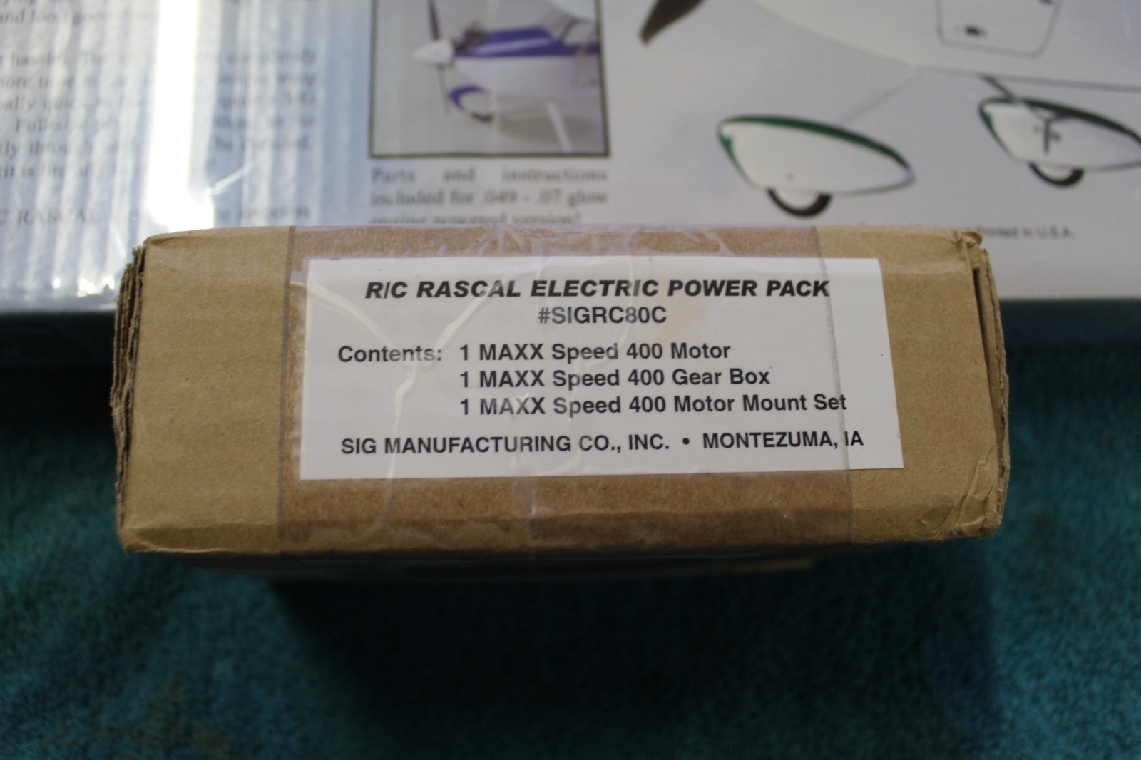 Sig, R/C Rascal and Power Pack Kit, 49" Balsa Plane Kit