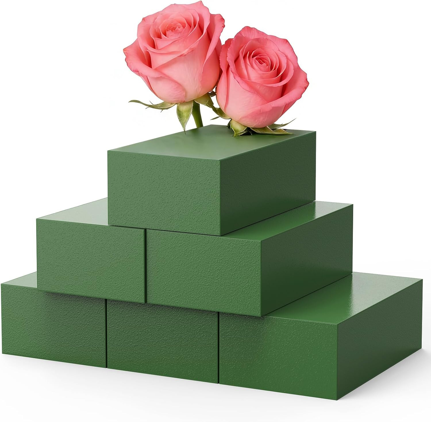 New 2026 6-Pack Floral Foam Blocks, Florist Green Foam for Flower Arrangements,