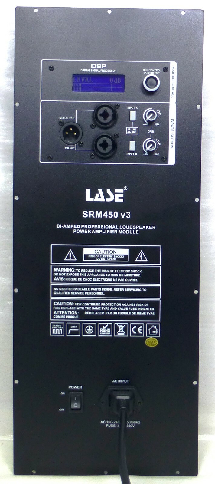 Replacement Amplifier for Mackie SRM 450 V3 Powered Speaker w DSP