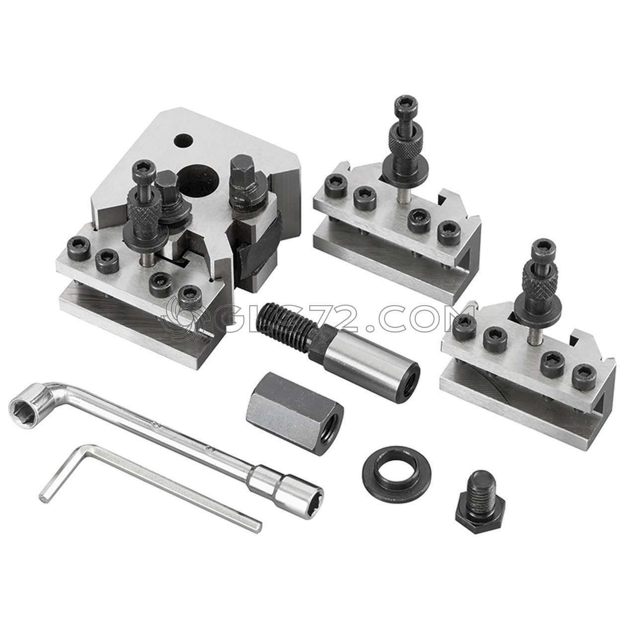 QUICK CHANGE TOOL POST KIT SET 3 FLAT TOOL HOLDERS FOR LATHE FERVI T00A1