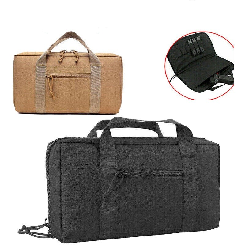 Tactical Pistol Gun Case Padded Handgun Case Outdoor Hunting Handbag Pouches Bag