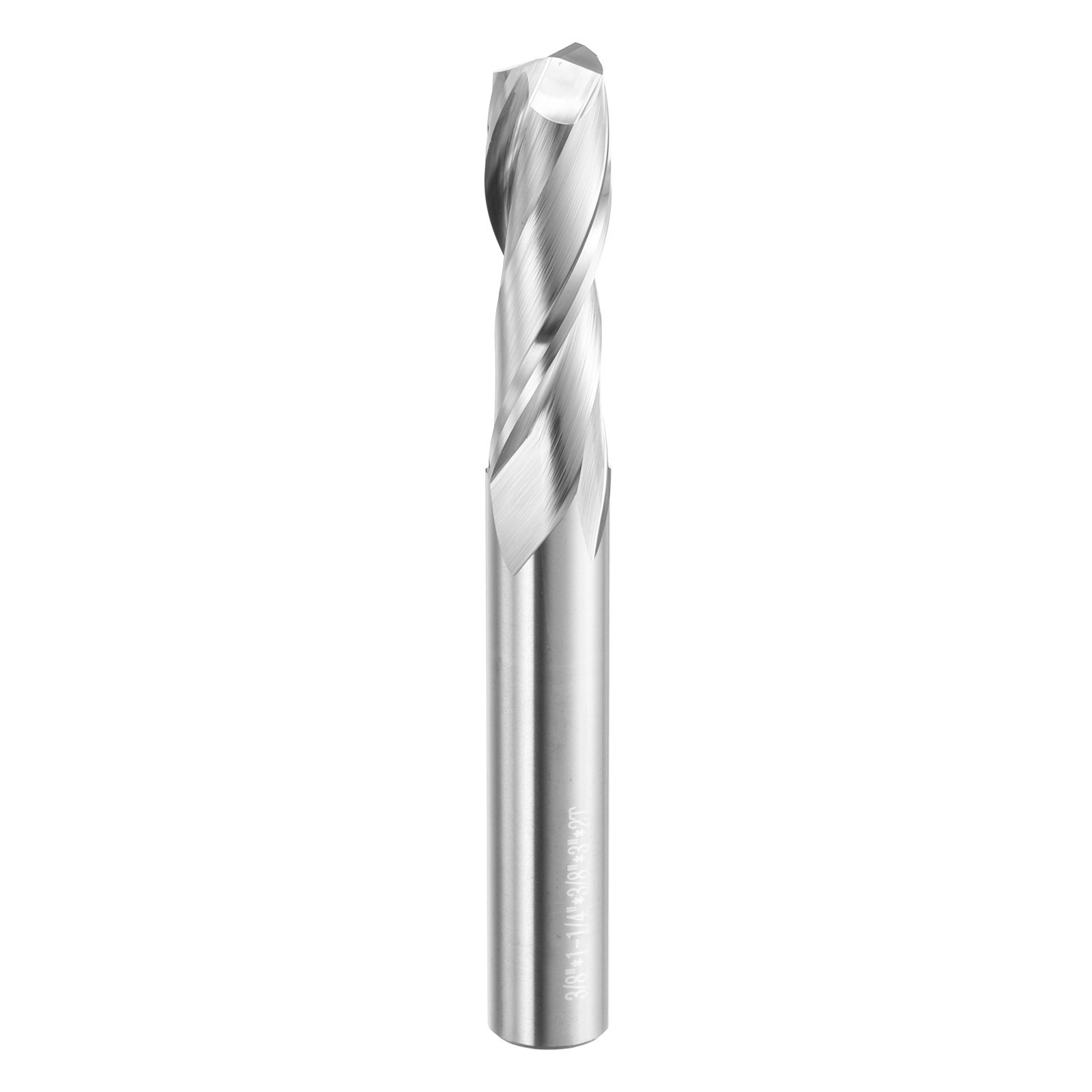 Spiral Router Bit 3/8"x3/8"x1-1/4"x3" 2 Flutes 30 Degree Helix HRC44-46
