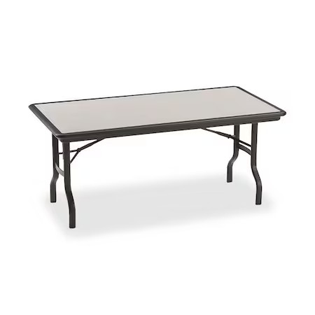 Iceberg 65137 Indestructable Ultimate Folding Table, Granite Top, Black Frame,