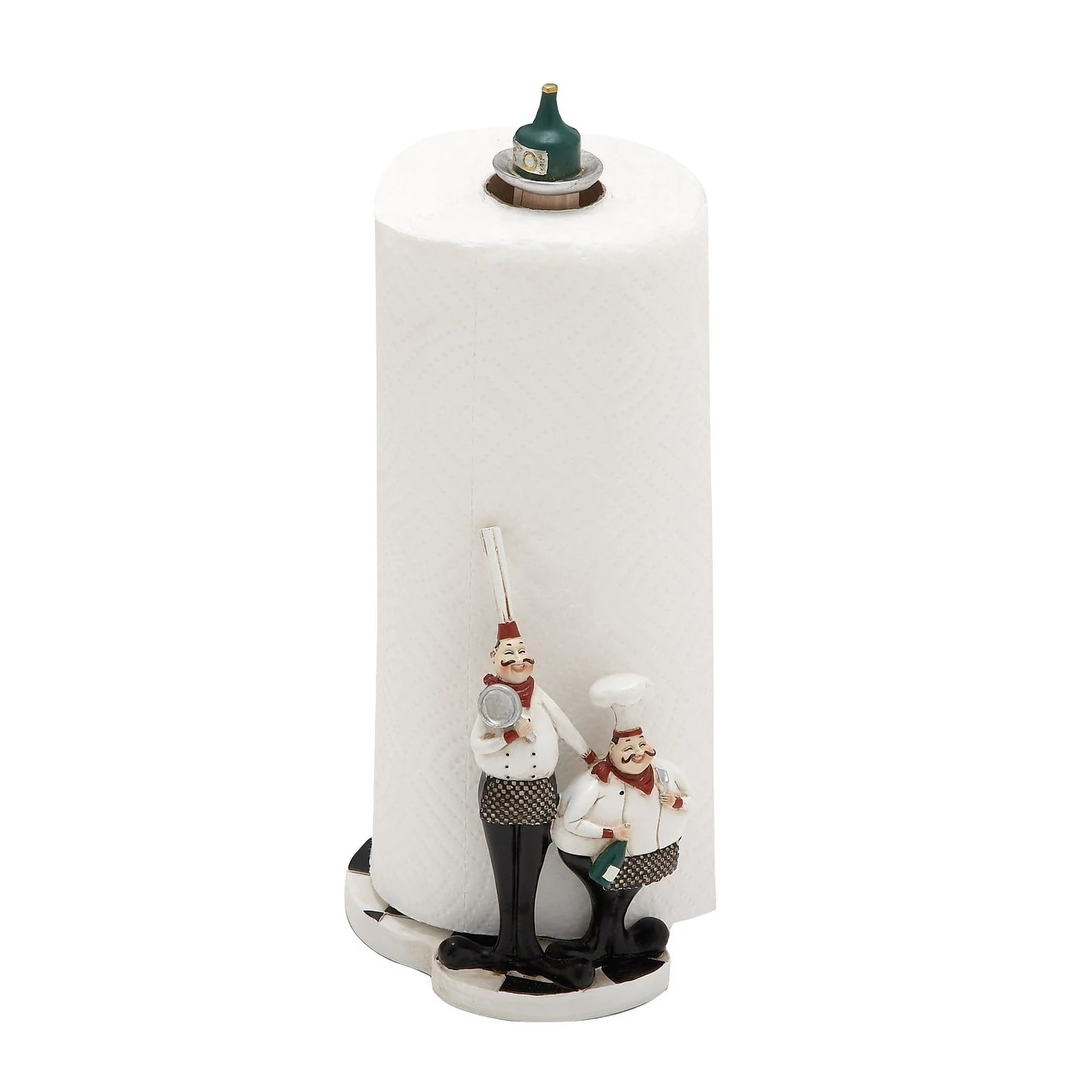 White Polystone Chef Paper Towel Holder - Small