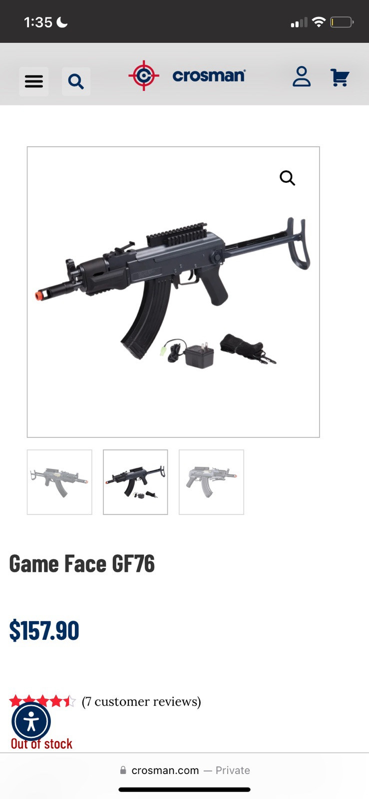 Crosman GameFace GF76