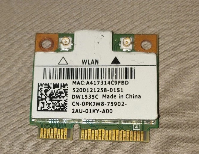 Genuine OEM Dell LATITUDE ST WiFi DW1535C Wireless Card P/N: PKJW8 CN-0PKJW8