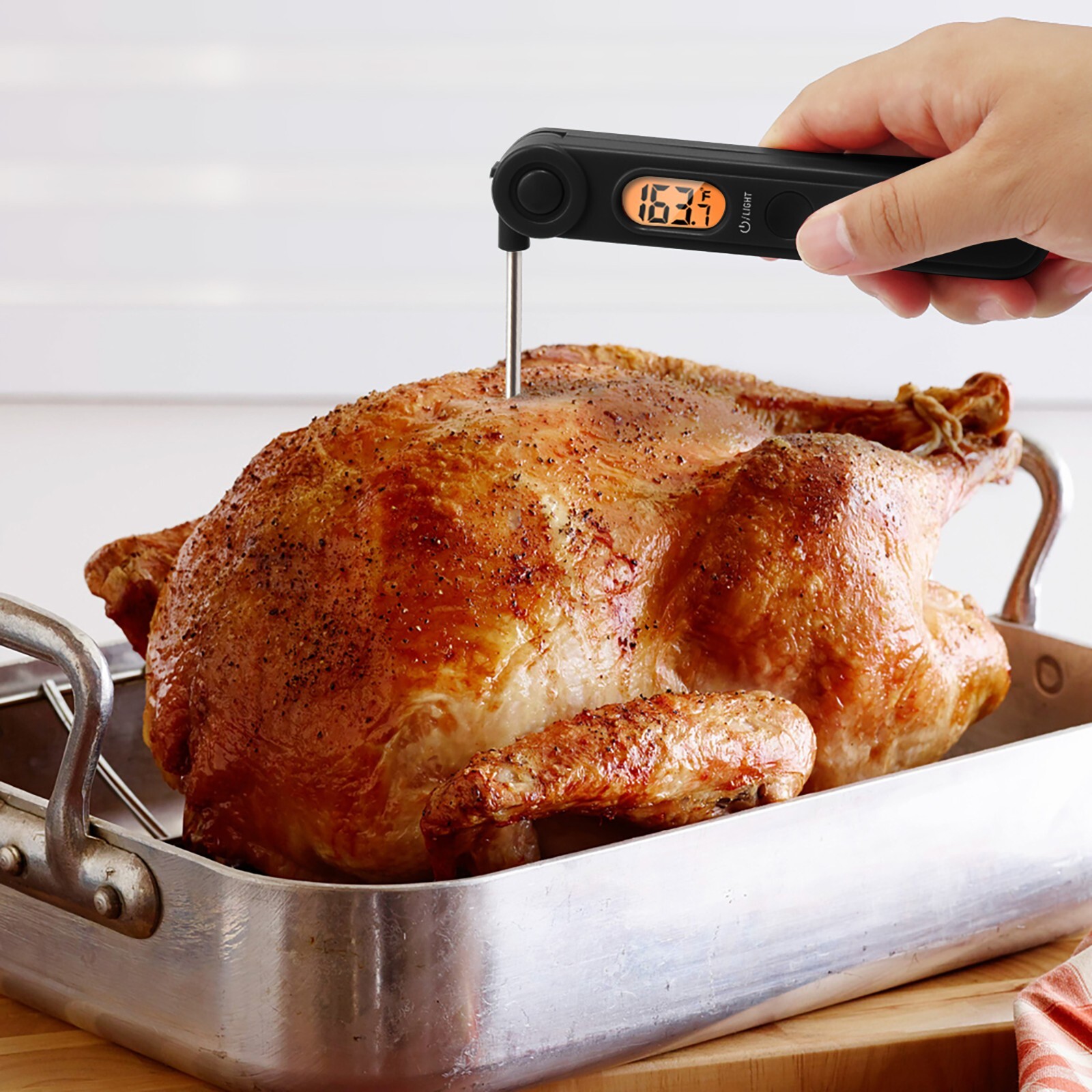 ThermoPro TP03BW Instant Read Digital LCD Magnet Meat Thermometer For BBQ Smoker